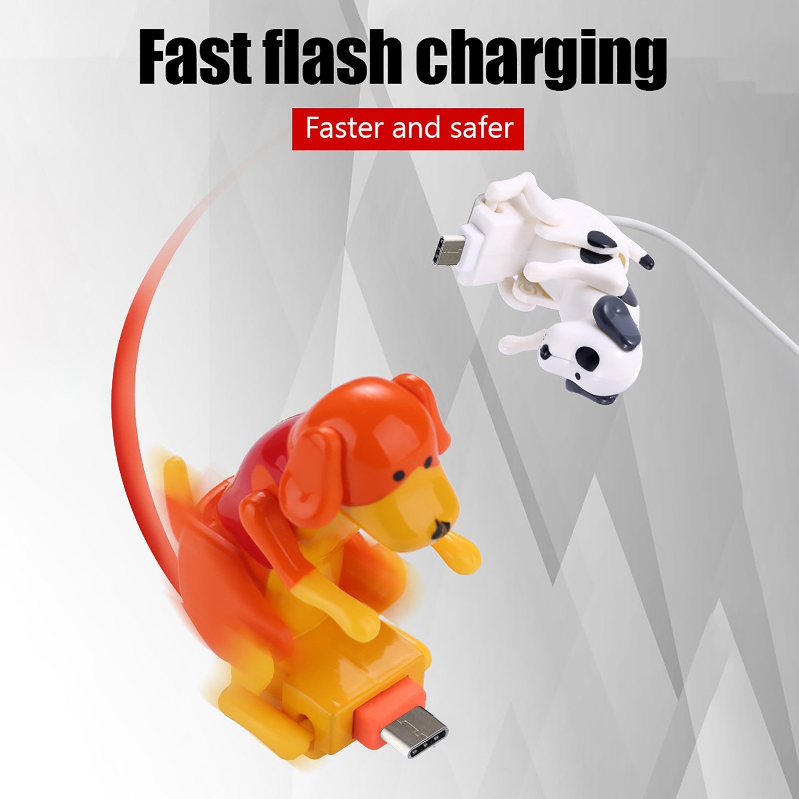 Dog-Themed Fast Charging Type-C Cable — For Android IOS & Pet Lovers